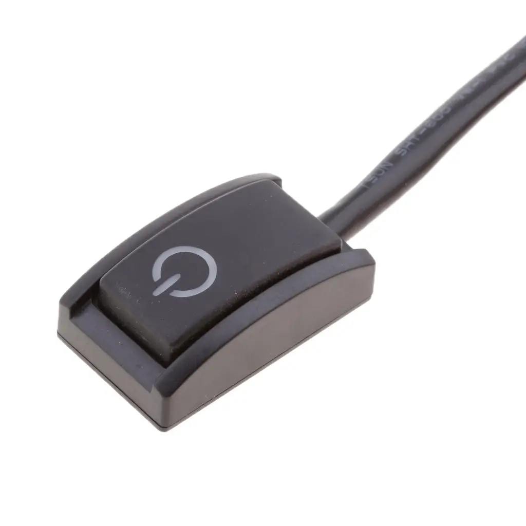 12V Car Push Button Switch with LED Light Indicator Plastic on Off Switch for Auto LED Bar Refit
