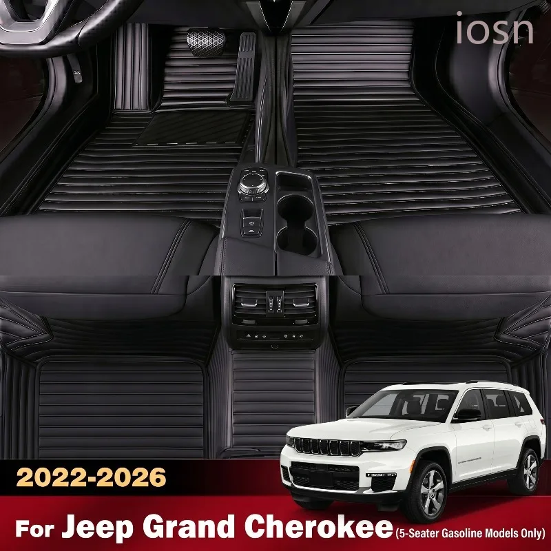 Car Floor Mats for Jeep Grand Cherokee 2022-2026 5-Seater Full Cover Custom Waterproof Carpets Auto Interior Accessories