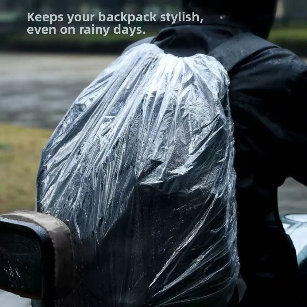 30Pcs Disposable Backpack Rain Cover Foldable 90/110cm Waterproof Backpack Cover Lightweight Compact Transparent Backpack Cover