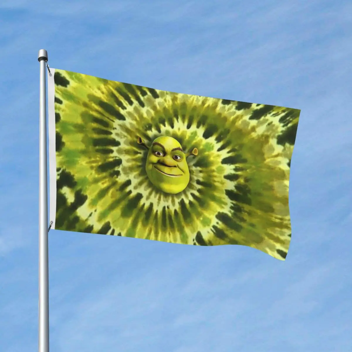 Shreks Tie Dye Flag Vivid Color Indoor Outdoor Banner All Weather Home Room Dorm Wall Decor 90x150cm
