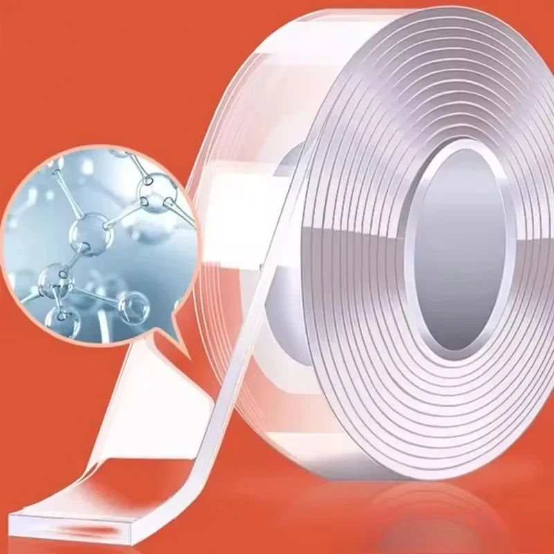 Transparent Double Sided Nano Tape Reusable Washable Heavy Duty Adhesive Gel Mounting Tape For Home Decor Fixing Items