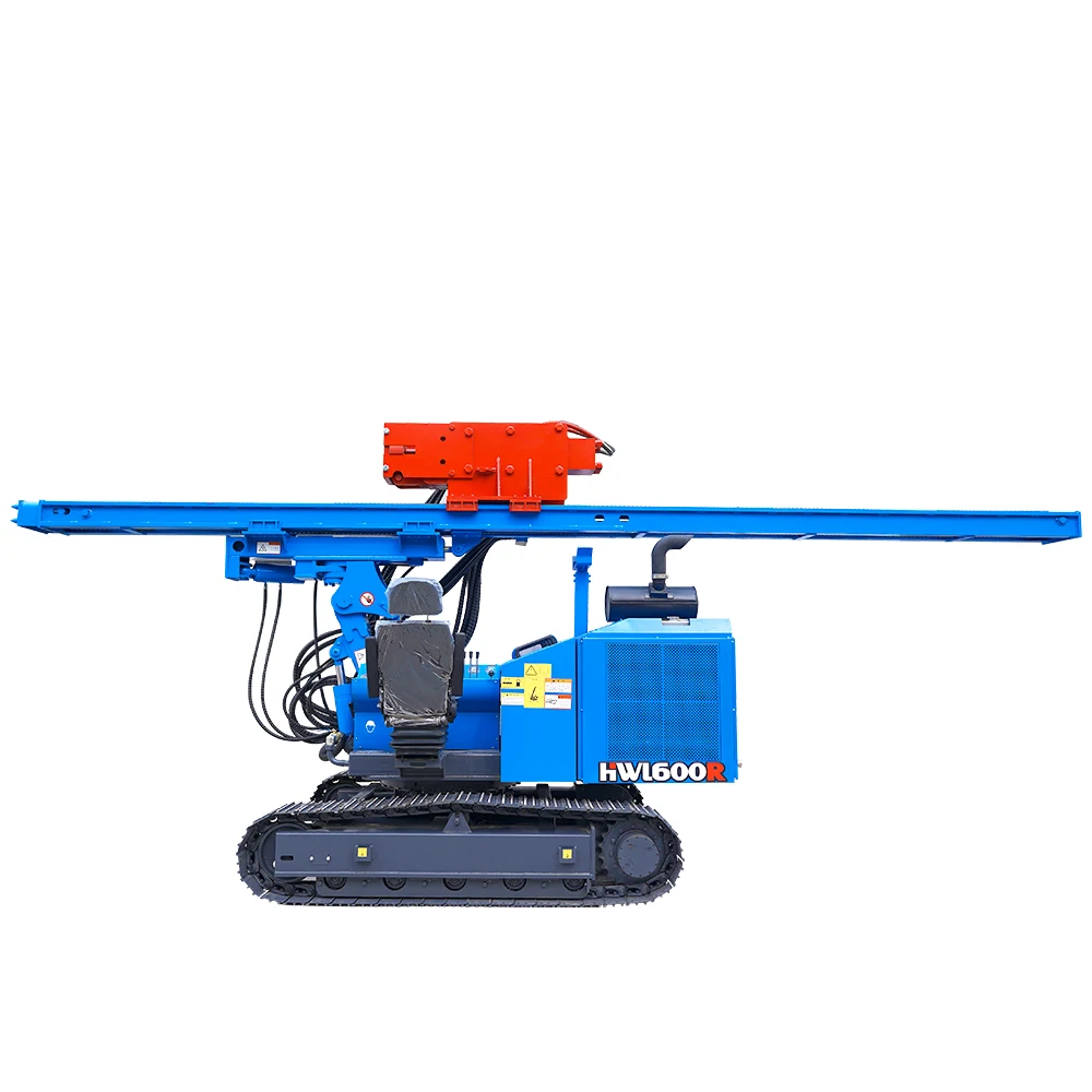 Hengwang Solar pile driver machine hydraulic ramming hammer pile driver for solar panels install