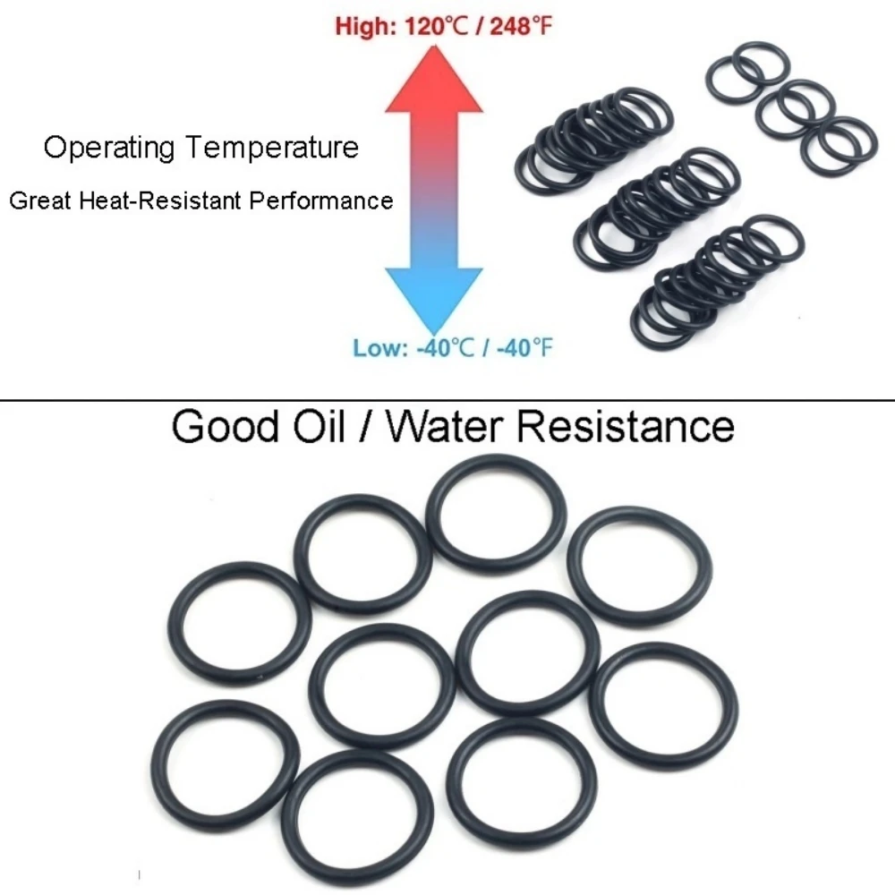 740pcs 1200PCS Boxed Nitrile Rubber O-ring Kit NBR Seal Gasket Oring For Car Auto Vehicle Repair Oil Resistant O Ring Set