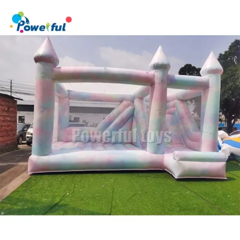 

Custom Inflatable Bounce Castle Jumping Trampoline Large Commercial Tie Dye Inflatable Bounce House for Wedding Party