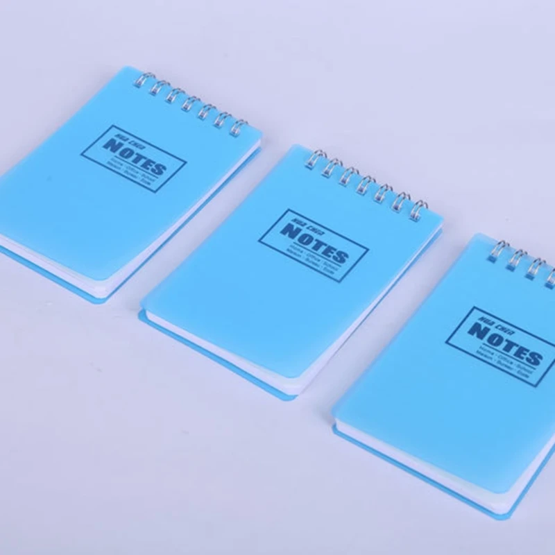 Mini Coil Notepad Portable Pocket Diary Exercise Book PP Surface A7 Spiral 100K Flip-up Note Pad School Office Supply 42 Sheets