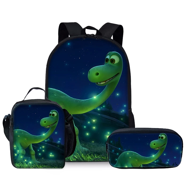 

Cartoon Animal Snake Three Piece Set Backpacks for Boy and Girls Best Gifts 3D Cartoon School Backpack for Children