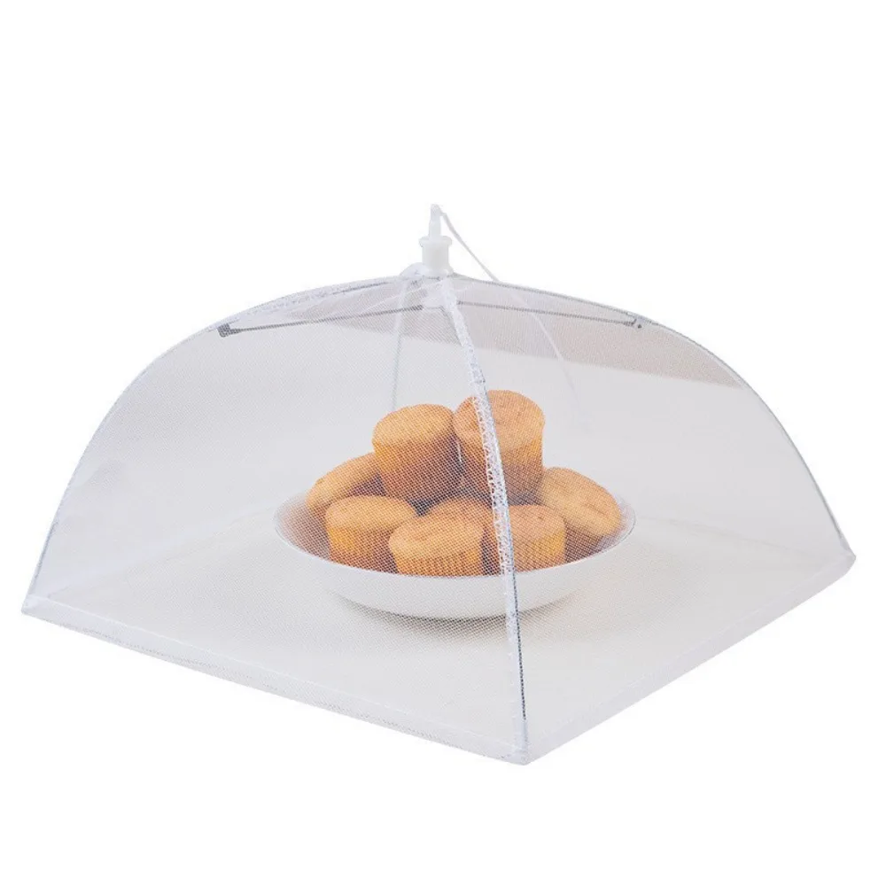 New White Vegetables Hood Foldable Multifunctional Food Cover Table Cover Prevent Flies Insect Cover For Kitchen