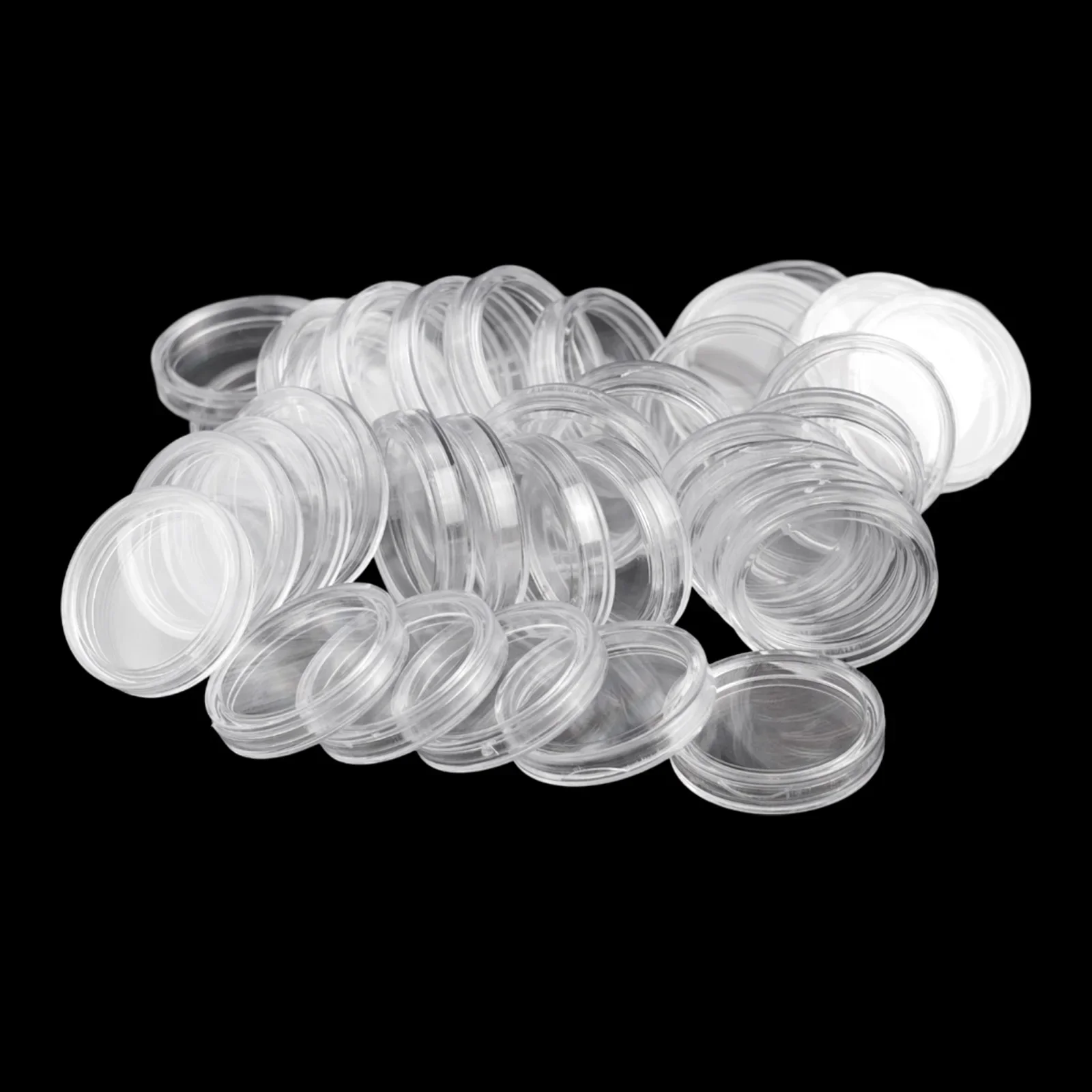 Plastic Coin Holders Capsules, 23mm Diameter, 100Pcs Clear Storage Case Box, Safely Protect Your Coin Collection
