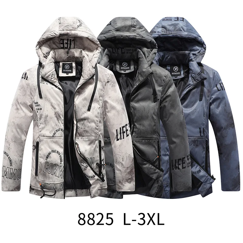 

Новая зимняя одежда на хлопковой подкладке для мальчиков, повседневная облегающая молодежная утепленная куртка с капюшоном на хлопковой подкладке