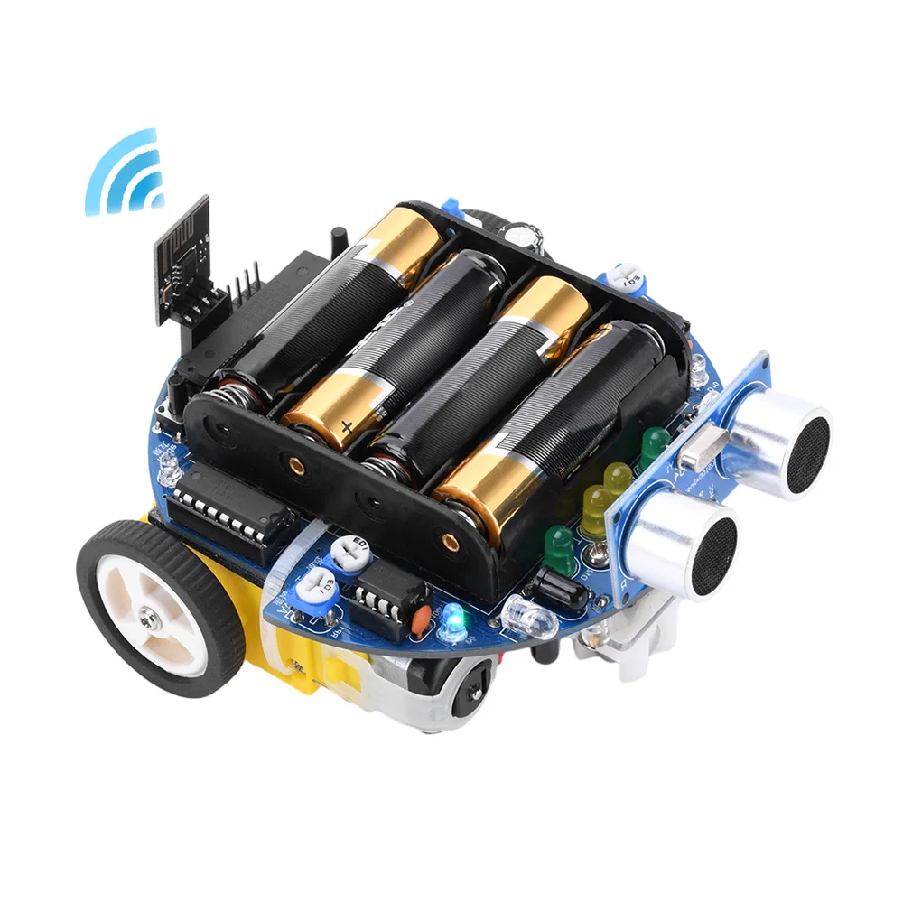 Ultrasonic Obstacle Avoidance Graphical Programming Robot 51 Microcontroller Tracking Intelligent Car Diy Kit Parts