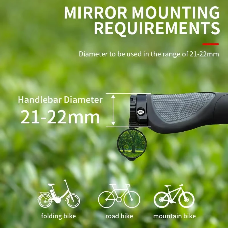 دراجة المقود شنت مرآة الرؤية الخلفية في الهواء الطلق ركوب الدراجات الاكريليك مرآة محدبة الطريق الدراجة مرآة عاكسة عالية الوضوح #3