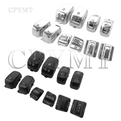 fit For Harley Touring Street Electra Glide Road Glide 1996-2013 Motorcycle Hand Control Switch Housing Caps Button Cover