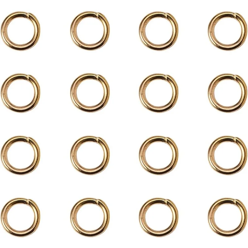 

490Pcs Brass Jump Rings Close but Unsoldered Golden 6mm Diameter Jewelry Making Findings