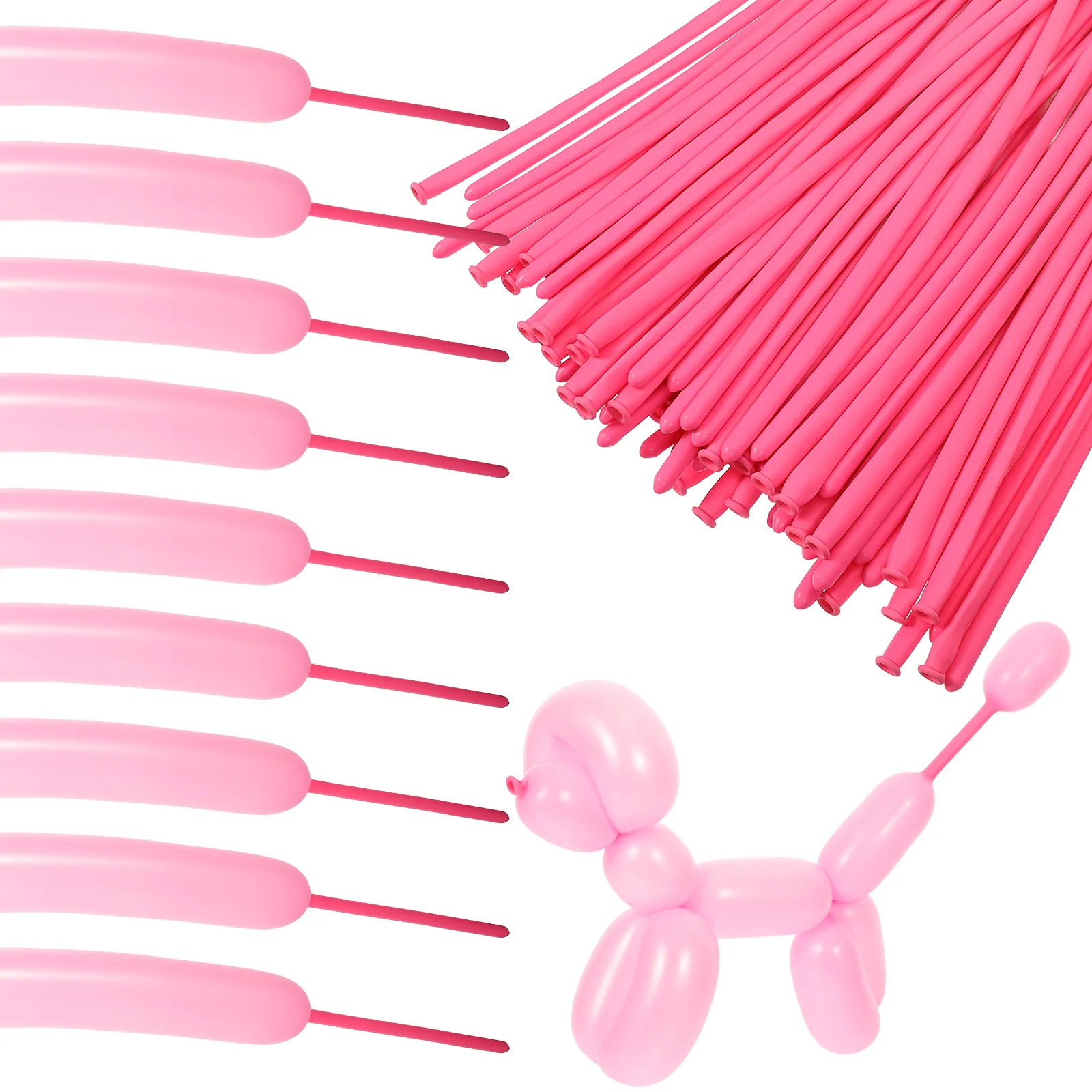 

100pcs Long Balloons Pastel Pink Modelling Party Favor Decorative Twisting Wedding Celebration Festival Balloons