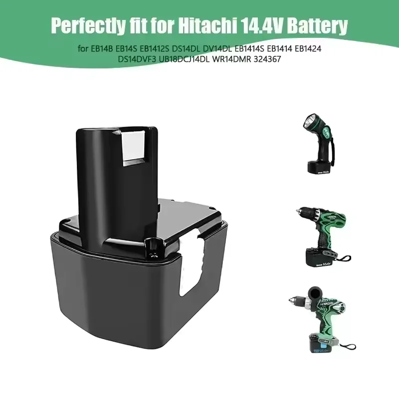 14.4V high - capacity batteryfor Hitachi. Ideal for models like EBL1430, DS14DVF3, providing performance for power tool needs.