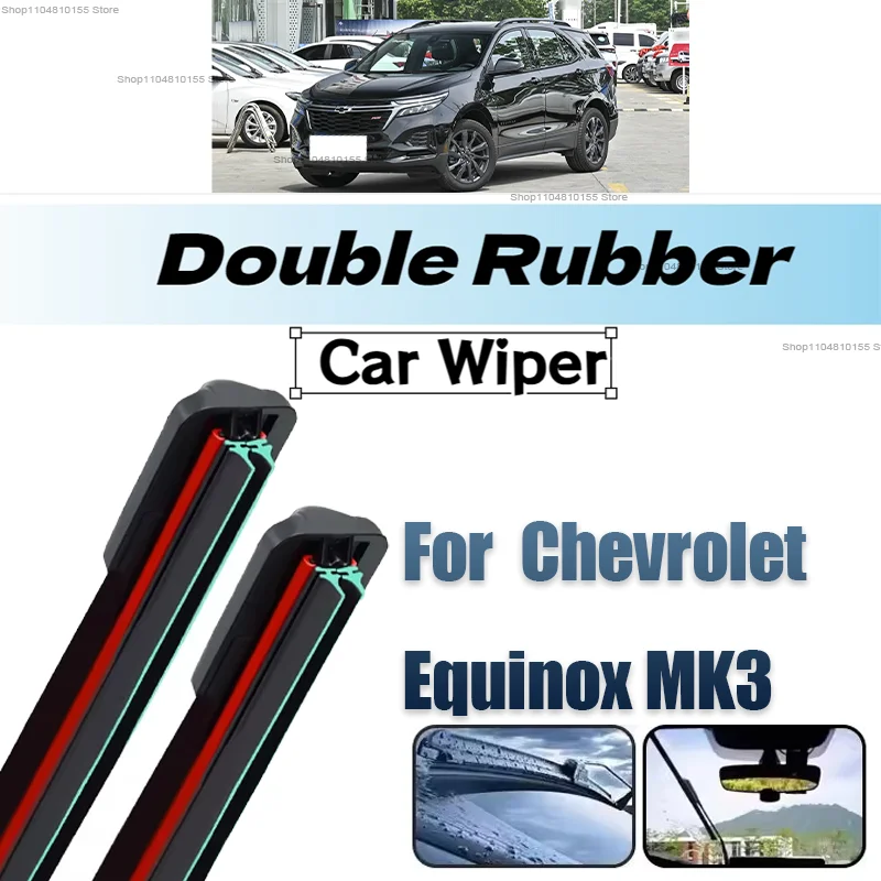 

Car Front Windshield Wipers For Chevrolet Equinox MK3 2017-2020 Wiper Blade Rubber 24"+18" Car Windshield Windscreen