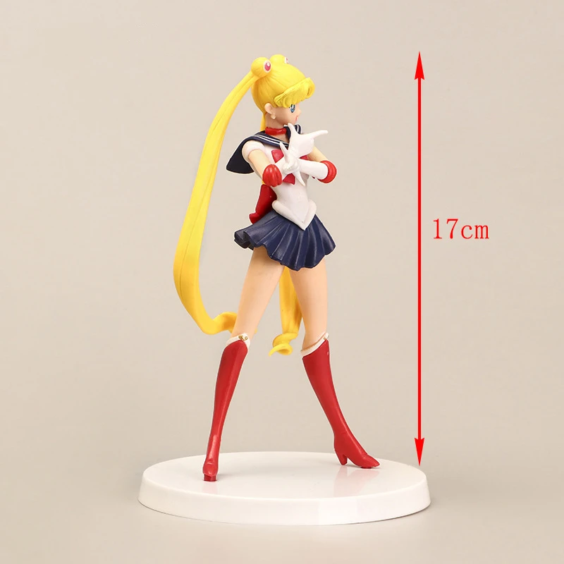 Sailor Moon Figur Anime Cartoon Jupiter Makoto Venus Minako Tsukino Kaninchen Puppe Spielzeug Kleine Prinzessin Kuchen Dekoration Ornamente – Detail 7