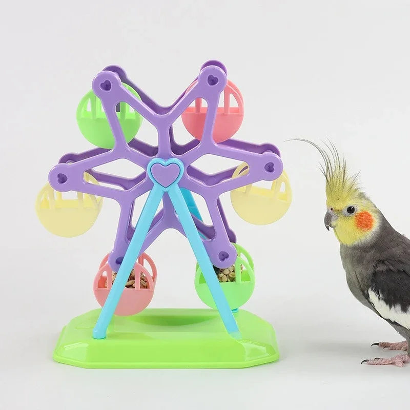 Parrot Intelligence Growth Fun Simple Foraging Windmill Toys Ferris Wheel Bird Supplies