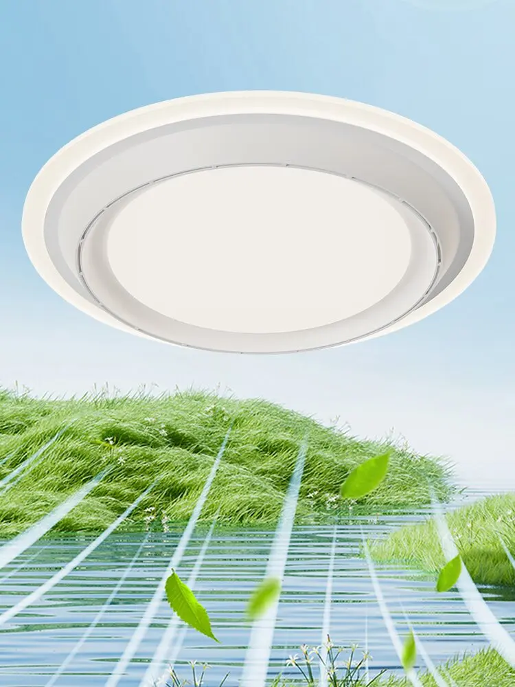 Modern Bladeless LED Ceiling Fan Lamps Remote Control 6 Speed Invisible Bladeless Electric Fan Bedroom Home Room Decoration