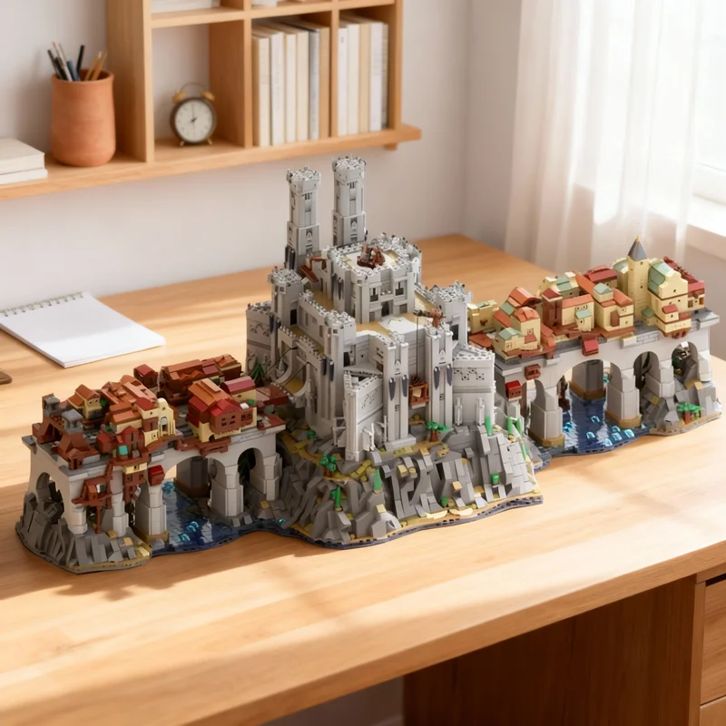 

9530pcs MOC Wyrm S Crossing Baldurs Gate 3 Architecture Model Building Blocks Construction Toy Christmas Gifts Education