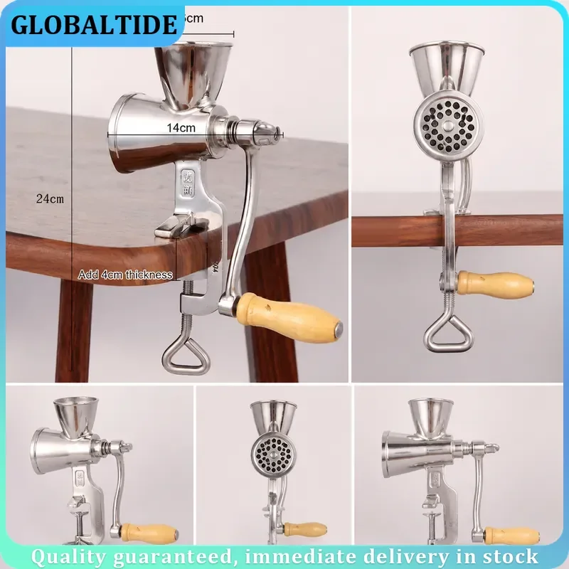 304 Stainless Steel Manual Grinder Cocoa Bean Mill Whole Grain Pepper Spice Grinding Machine Kitchen Tool