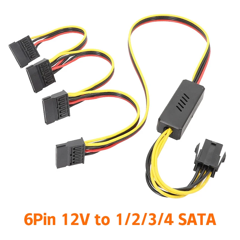 8PIN/6PIN To Sata Hard Power Supply Adapter Connector Cable 12V To 4Pin Molex HDD Power Supply Cord