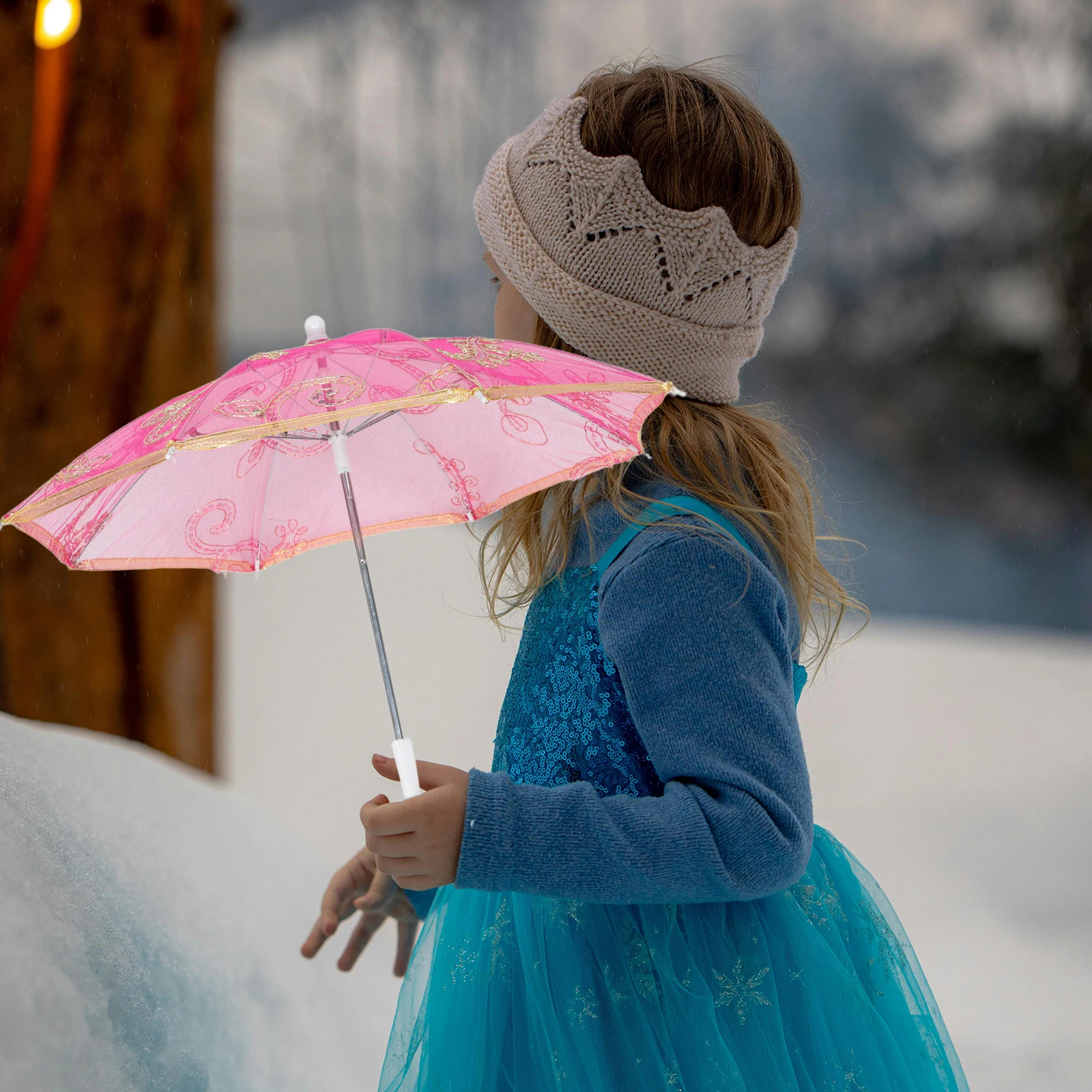 

Vintage Style Kids Dancing Photo Prop Practice Hand Foldable Retro Decorative Umbrella For Photography Kids