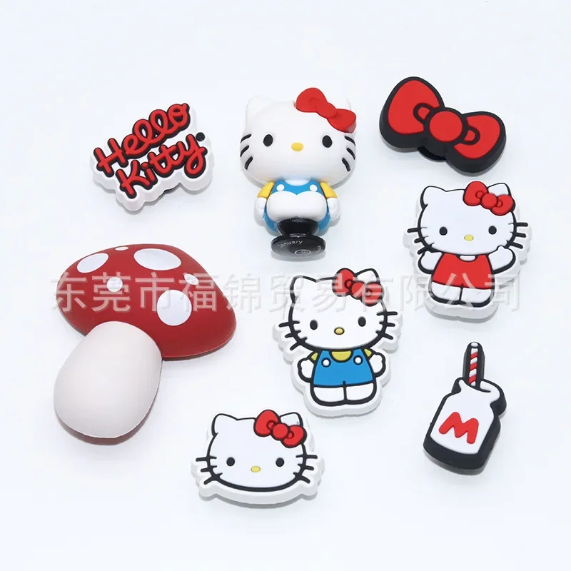 

Kawaii 1Set Sanrio Hello Kitty Series Shoe Buckles Y2k Girl Anime Cute DIY Detachable Hole Shoes Decoration Accessories Gifts