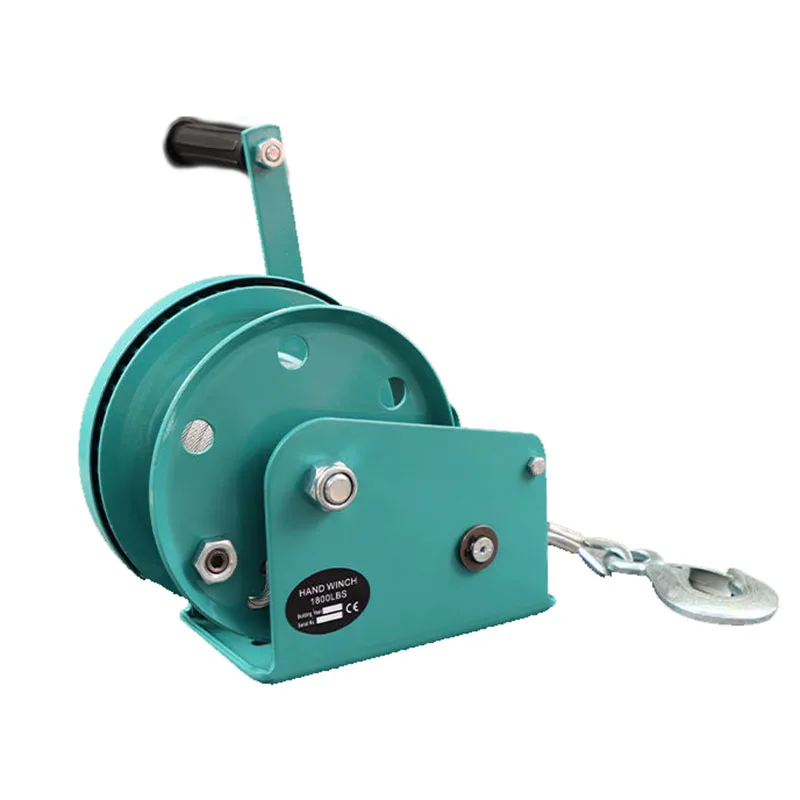 

Hand-Crank Winch 1800 LB Two-Way Self-Locking Hand-Crank Winch Home Manual Winch Lift Traction Lift Crane