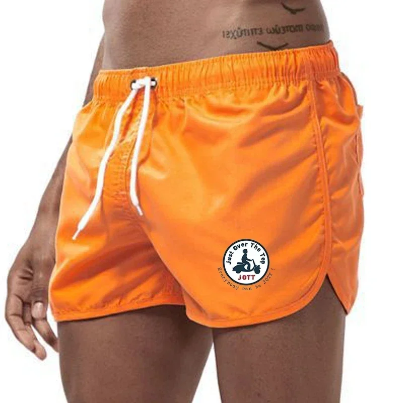 2025 Men's fitness sports shorts, beach pants, breathable, soft, running, fitness, sportswear, summer casual shorts