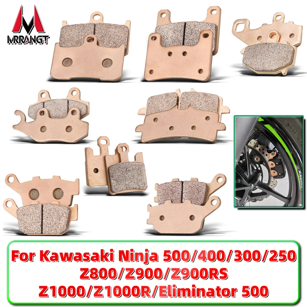 

MRRANGT Sintered Metal Brake Pads Kit For Kawasaki Ninja Z Series Z400 Z650 Z800 Z900 Z1000 250 300 400 500 Motorcycle