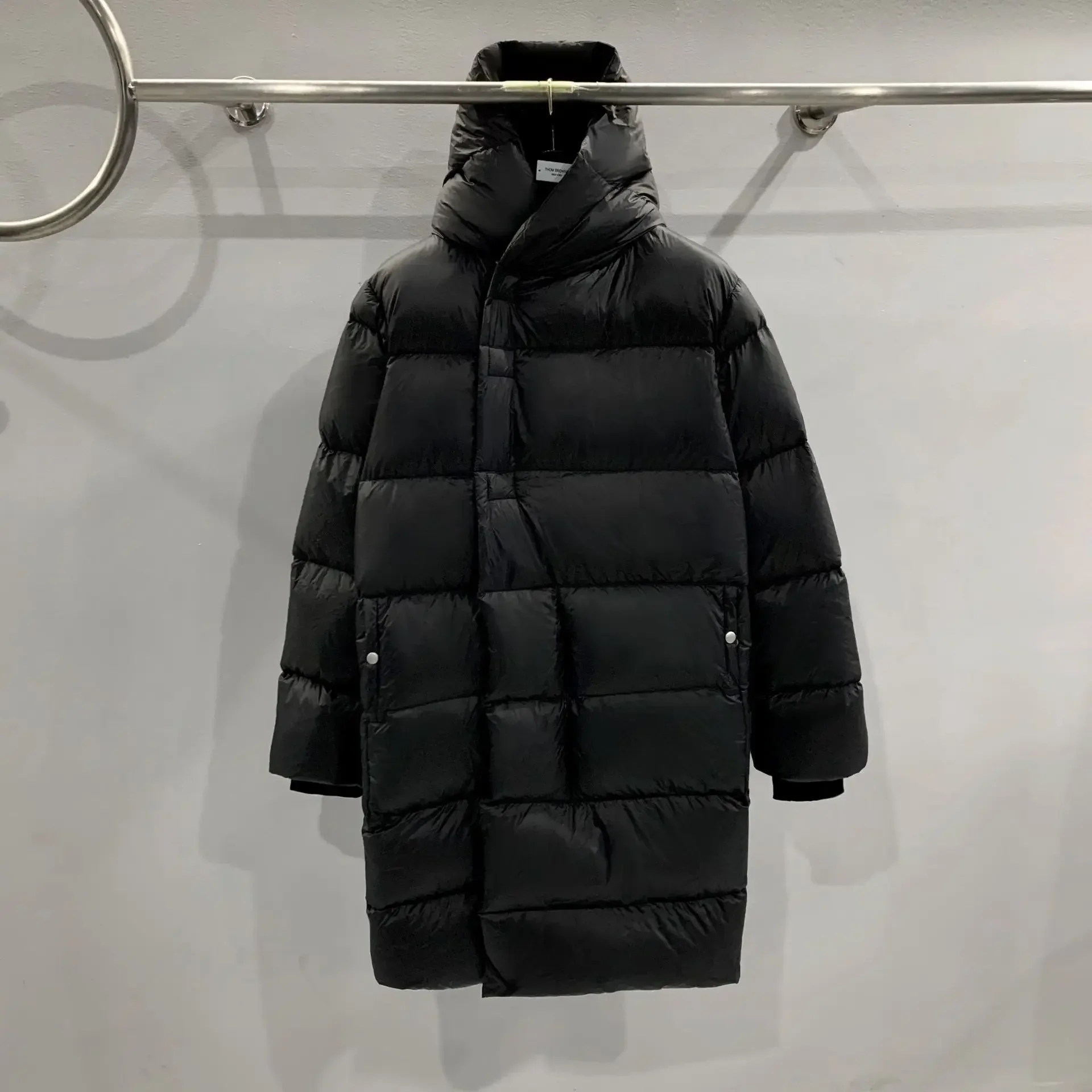 Rick Down Jacket, Y2K Streetwear, Goose DScottsdale, Long Theatre, Combiné, Manteau à simple boutonnage, Pardessus de style sombre, Mode RO, 90%