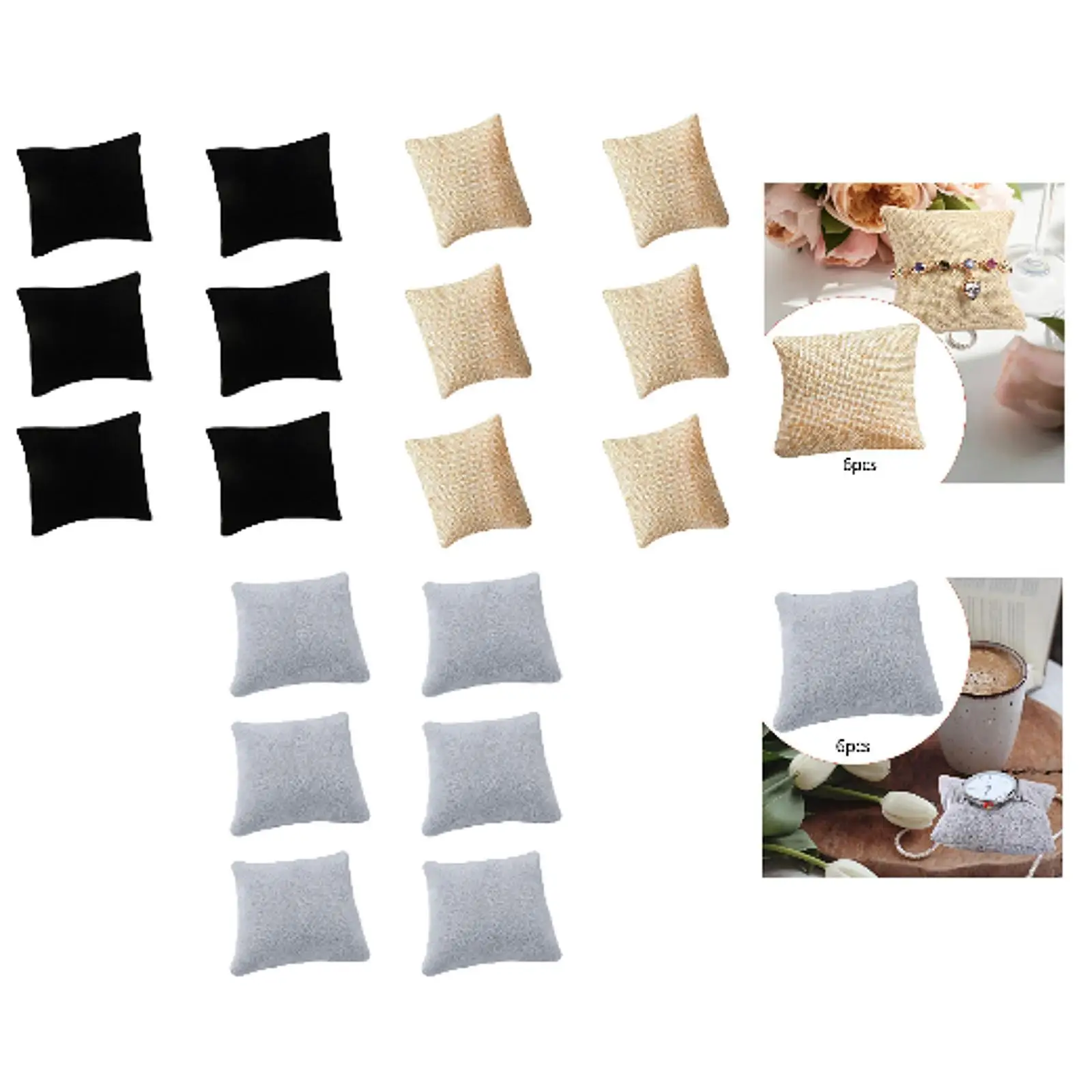 

6x подушки для часов, органайзер, браслет, подушки для бутикового малого бизнеса