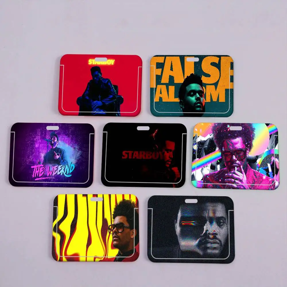 

Classic Popular W-weeknd Singer Bus Pass Card Sleeve Bank Business Work Card Holder Plastic ID Tag Name Badge Holder Nurse Work