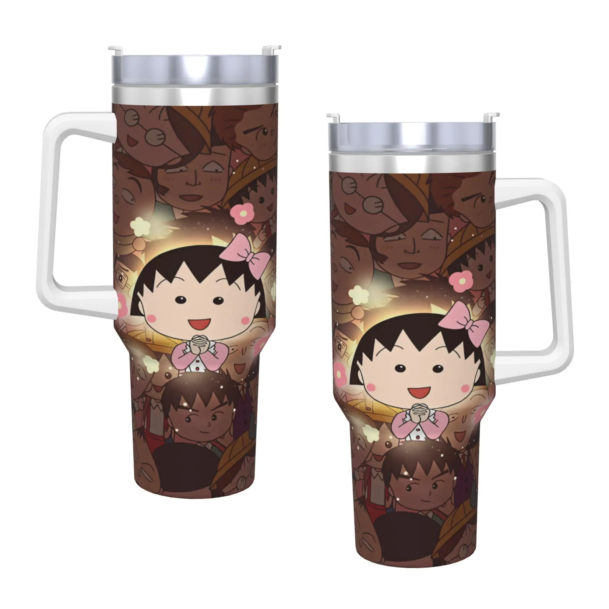 Stainless Steel Tumbler Chibi Maruko Chan Thermal Cups  Insulated Hot Drinks Mugs Cup Travelist Graphic Water Bottle