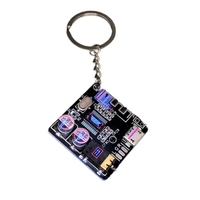 Mechanical Schoolbag Pendant Keychain Mechanical Metal Cool Circuit Board Charm For Boys Girls Vending Machine