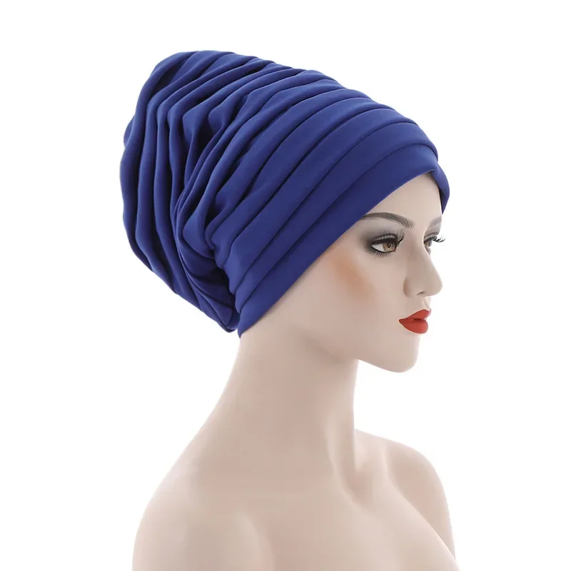 Lastest Turban Bonnet Cap Women African Auto Geles Aso Oke Headtie Already Made Muslim Hijab Head Wrap Scarf Hat Nigerian Beanie