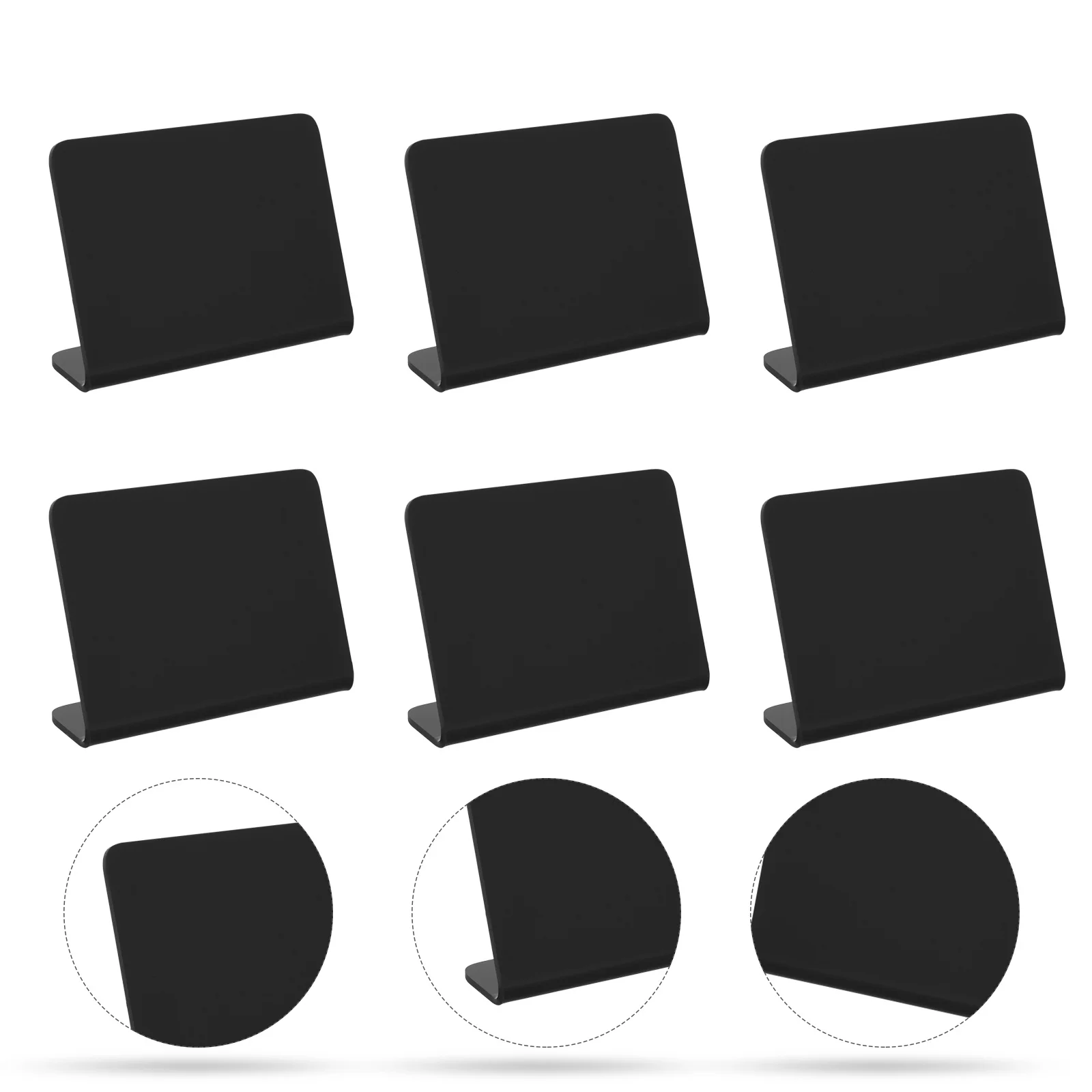 6Pcs Creative Small Chalkboards Acrylic Message Board Set for Party Garden Wedding Tabletop Decor Reusable Writing Notice Board