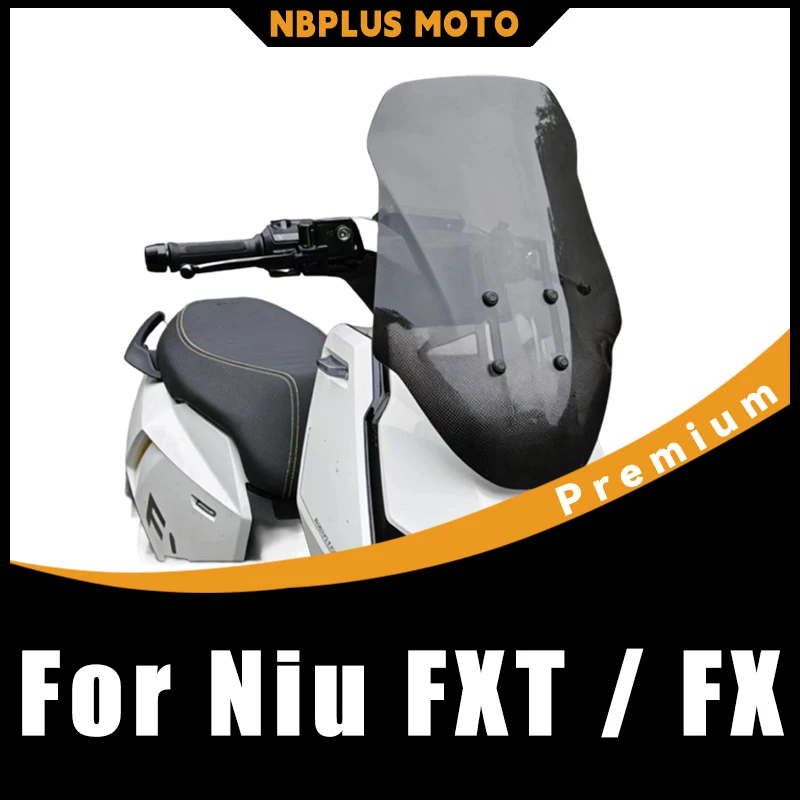 【Premium】 For Niu FXT / FX Height Adjustable Windshield Modified Dedicated Windshield Glass Wind Deflector Chest Protector Acc