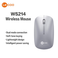 LECOO WS214DM Wireless Bluetooth dual-mode mouse, portable and quiet, with a lightweight design