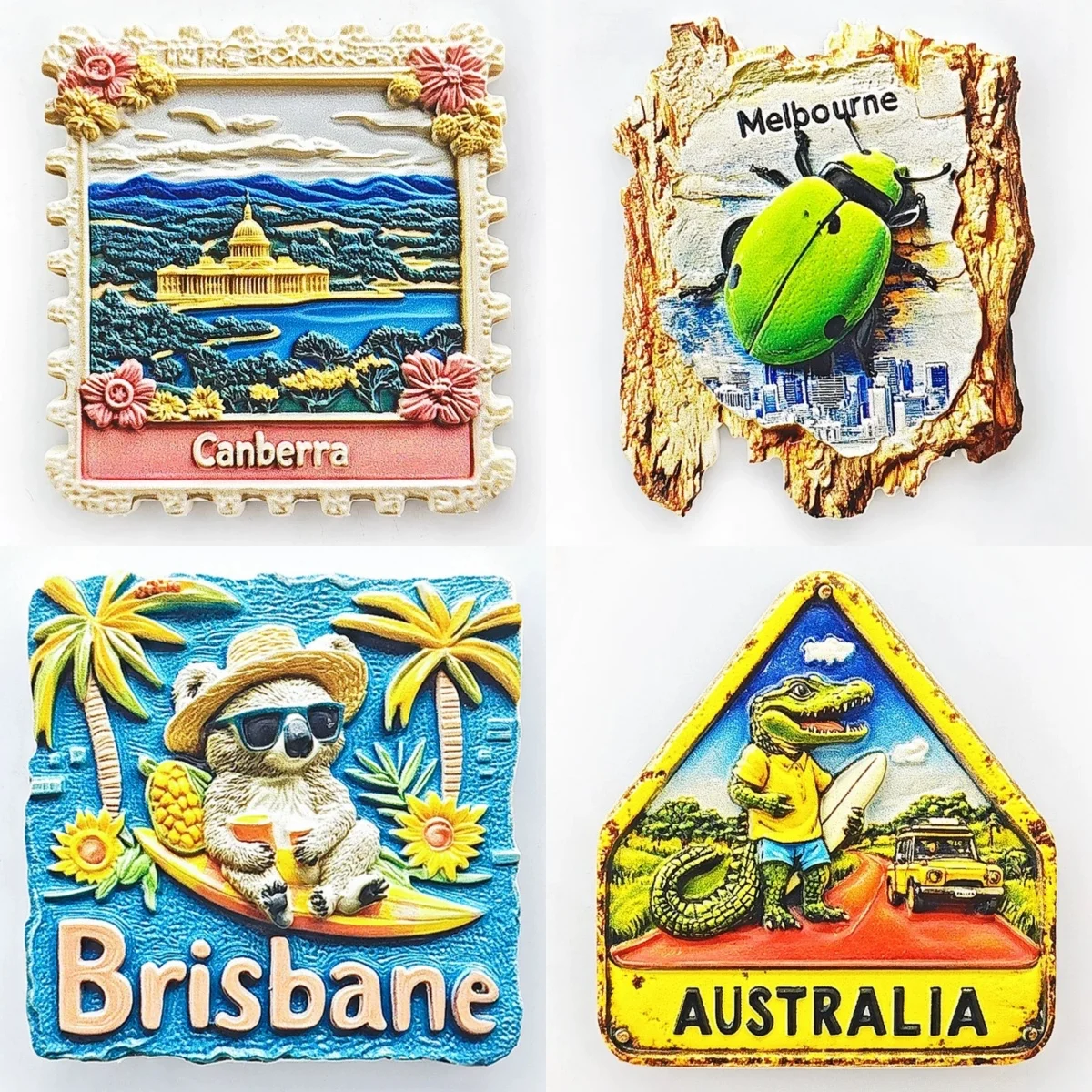 Australia 3D Resin Fridge Magnet Koala Kangaroo Sydney Melbourne Travel Souvenir Home Decor