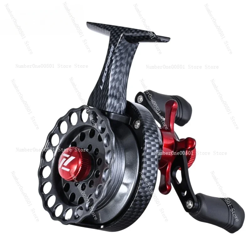 28220 [FTC tall raft wheel] Carbon texture front wheel ice fishing fishing fishing wheel fish wheel