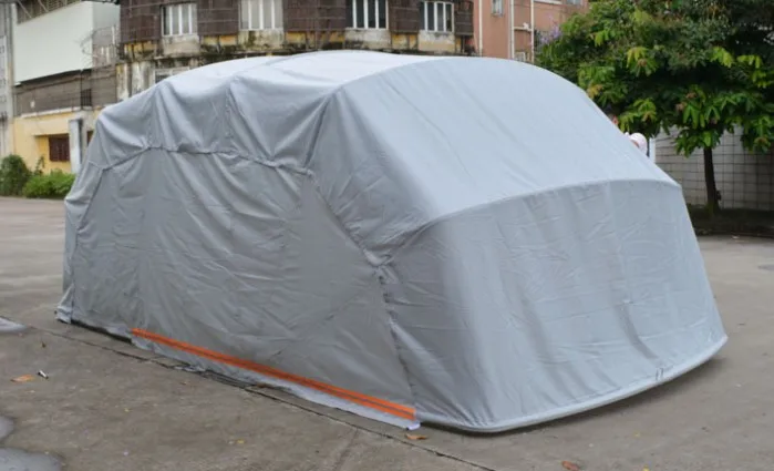 TOPIND Oxford Fabric Stainless Steel Structure Folding Telescopic Car Cover