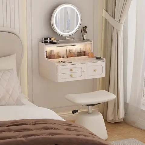 북유럽 화이트 화장대 테이블 서랍, 럭셔리 소녀 수납 화장대 테이블, 침실 모던 가구 장식 Best5