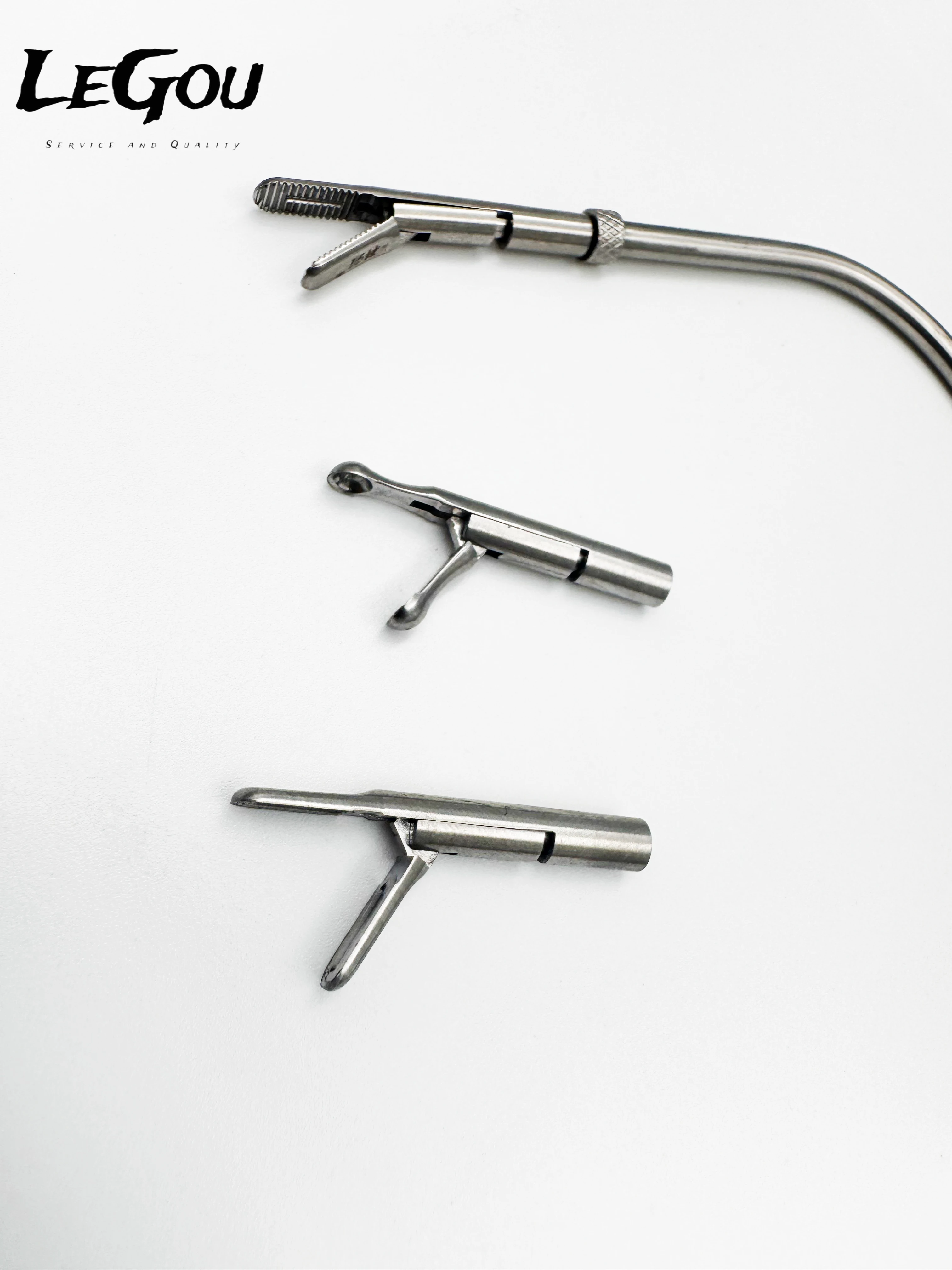 LeGou Professional CE Certified Stainless Steel Laryngeal Forceps for Fish Removal - ENT Surgical Instrument