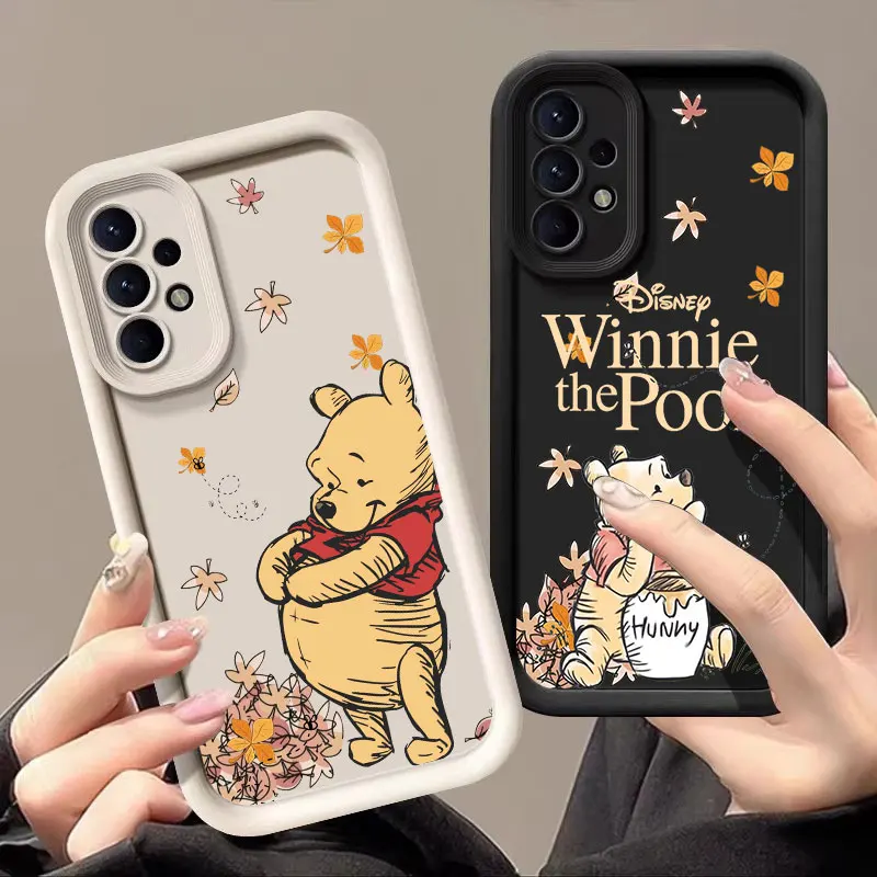 Autumn Winnie The Pooh Leaves Case For Samsung Galaxy A57 A56 5G A37 A36 A17 A07 A26 A16 A06 A55 A52 A14 A73 A34 Silicone Cover