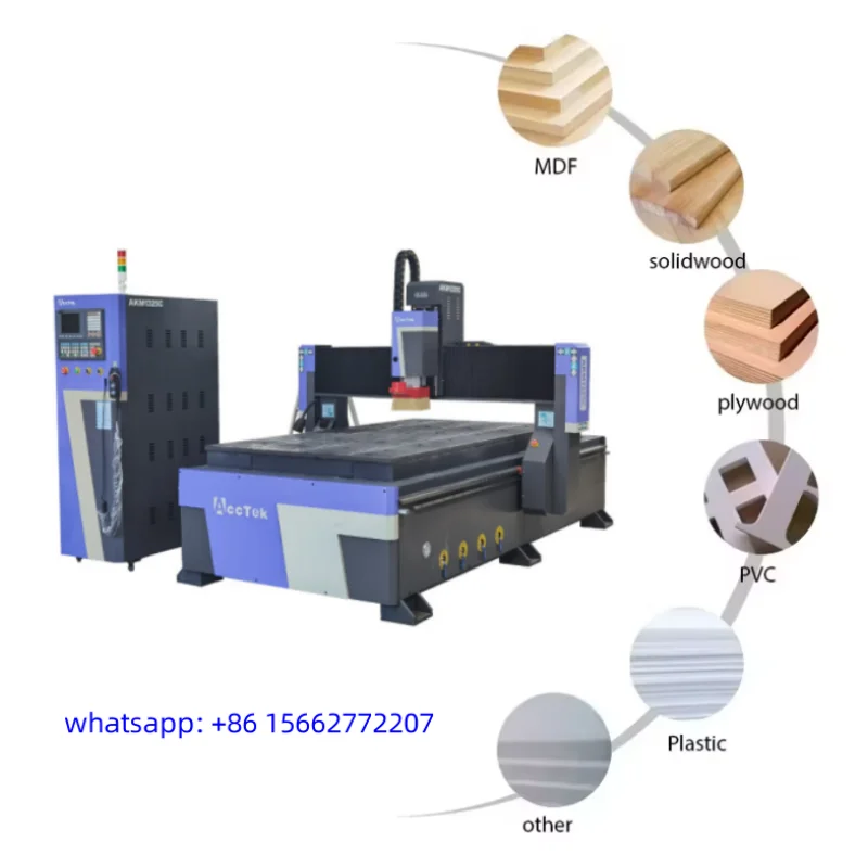 Cnc Router Industrial ATC 1325 4*8 Ft 5*10Ft For Mdf Acrylic Cutting Wooden Furniture Door Making Machine