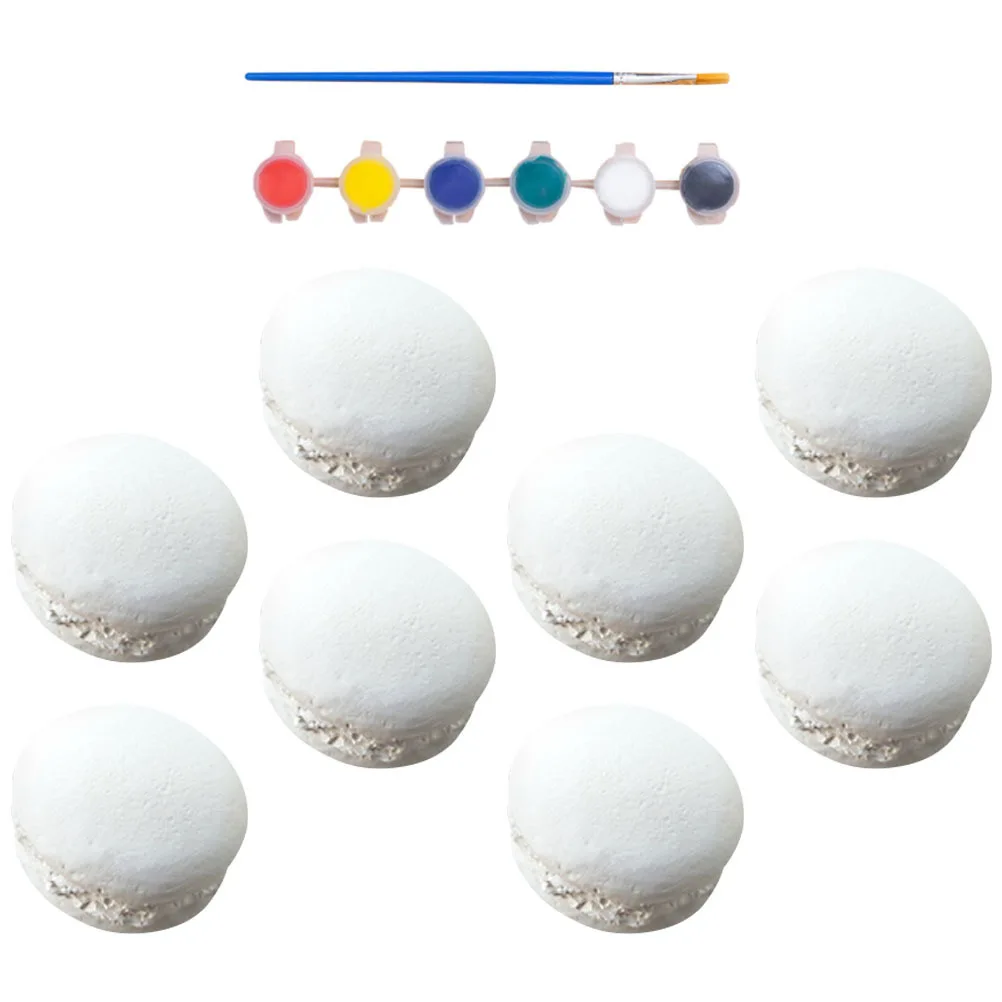 1 Zestaw Form do Malowania Makaroników z Gipsu dla Dzieci, Kreatywne Rękodzieło DIY do Malowania dla Dzieci, Kolorowe Graffiti Makaroniki dla Dzieci