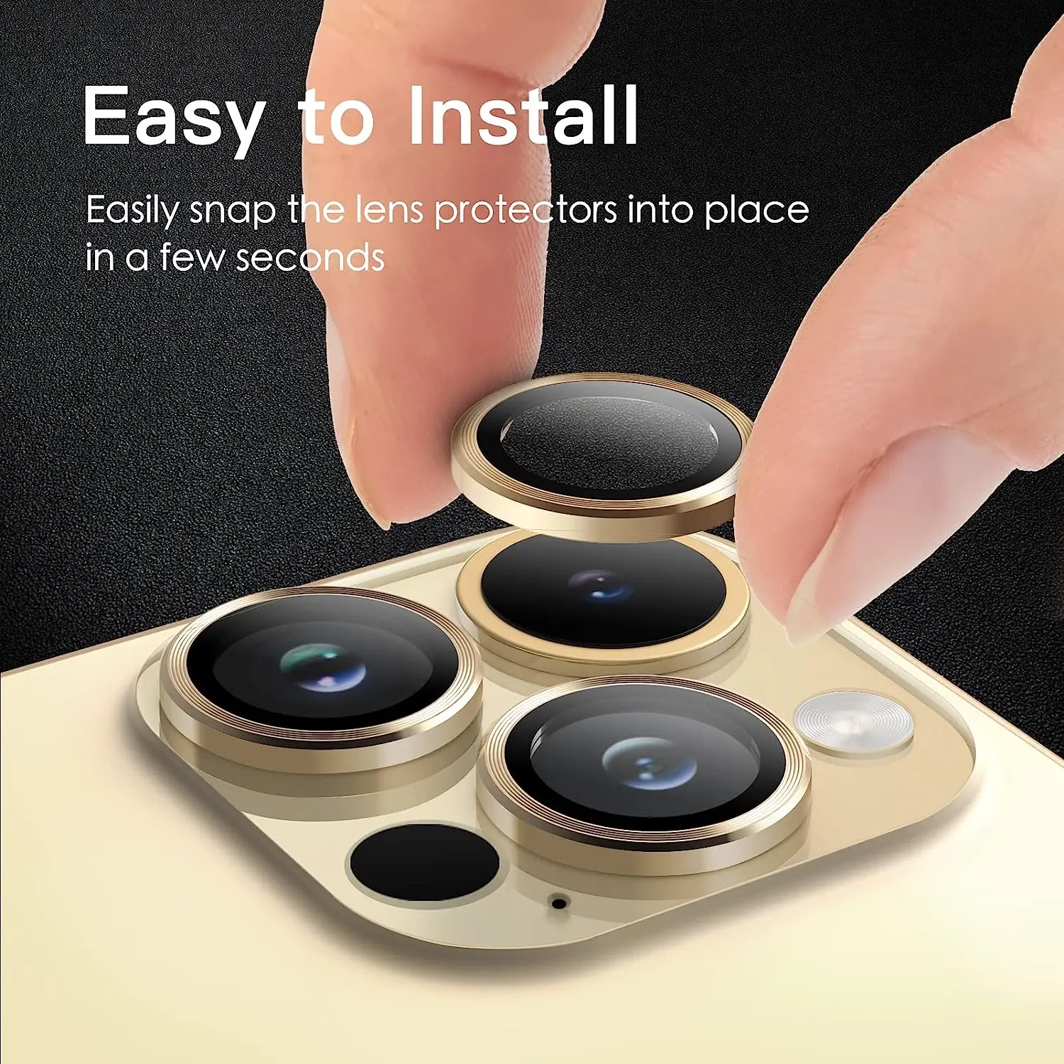 

2-3Pcs Gold Yellow Camera Lens Protector For 16 15 14 Plus 17 Pro Max 14Pro 13Pro Glass Protection Protect Film