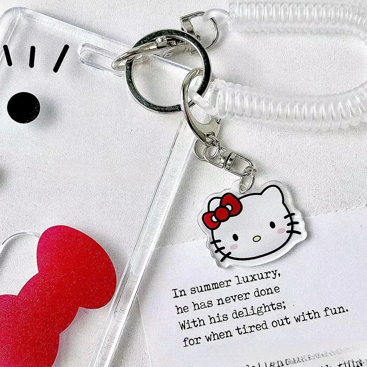 Porte-cartes Hello Kitty pour femme, Sanrioed, étui pour carte de crédit, badge de dessin animé, carte d'identité bancaire, porte-cartes de bus, porte-clés mignon, cadeau pour fille